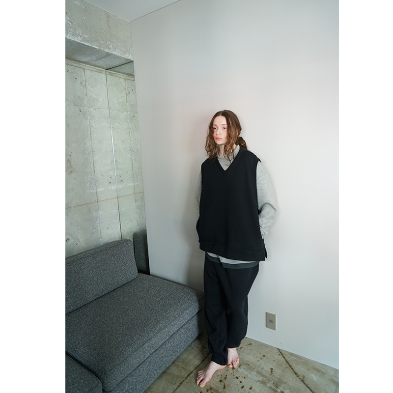 VU ヴウ sweat easy pants [BLACK] vum-pt-05