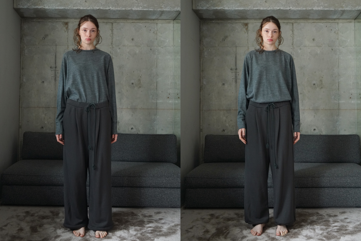 VU ヴウ sweat wide pants [GRAHITE] vum-pt-06