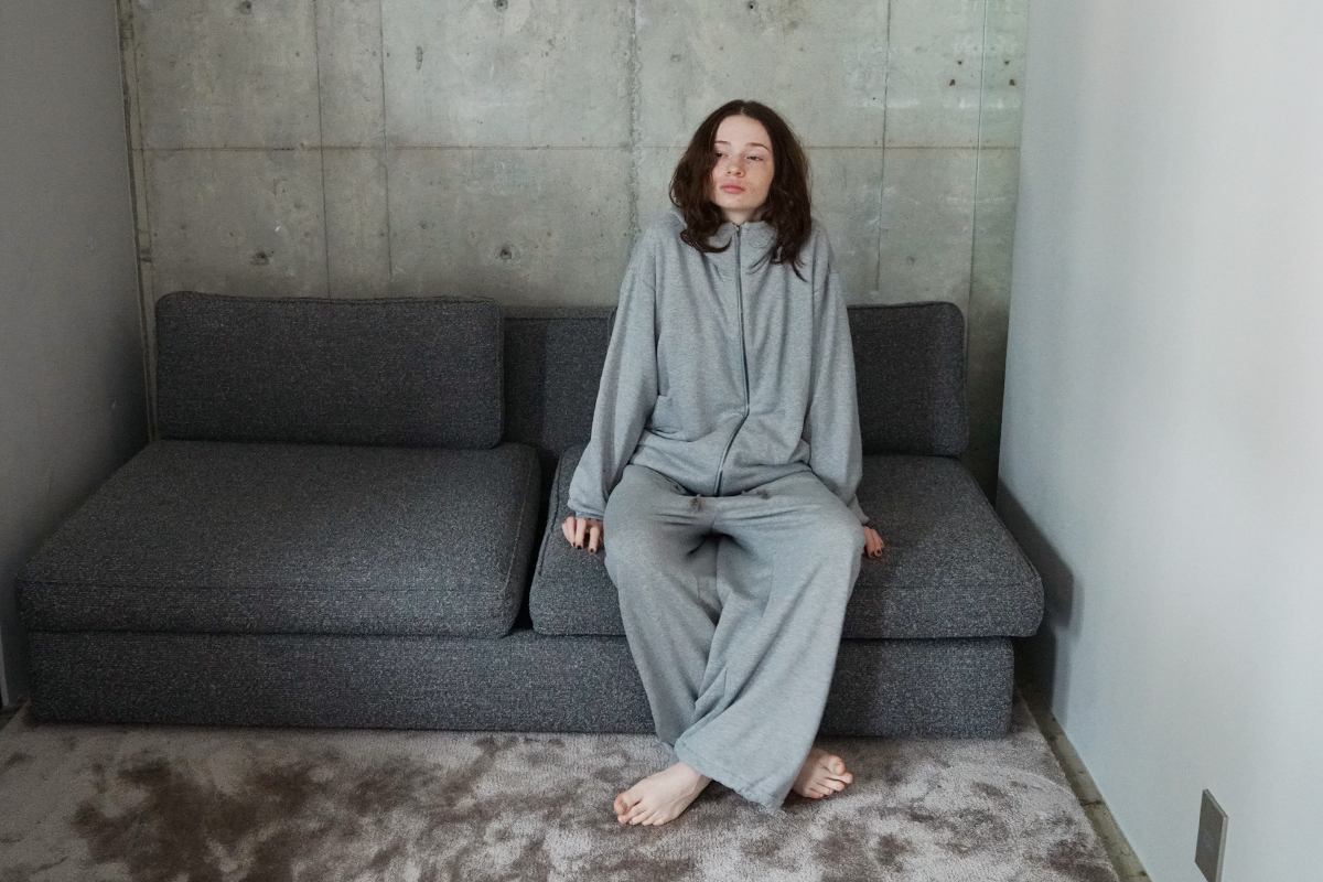 VU ヴウ sweat wide pants [HEATHER GRAY] vum-pt-06