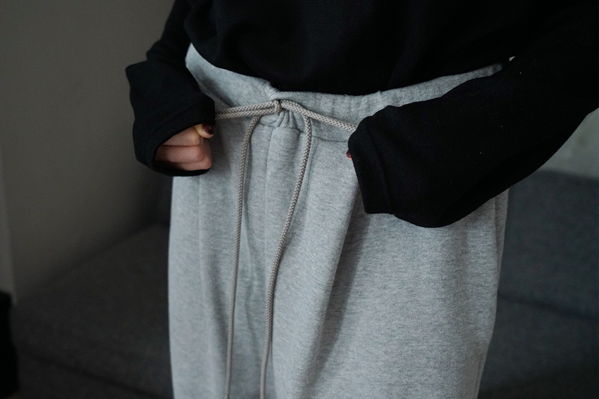 VU ヴウ sweat wide pants [HEATHER GRAY] vum-pt-06