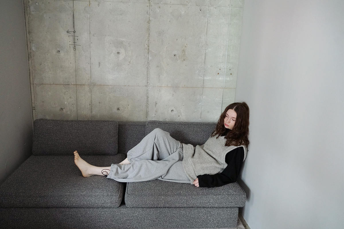 VU ヴウ sweat wide pants [HEATHER GRAY] vum-pt-06