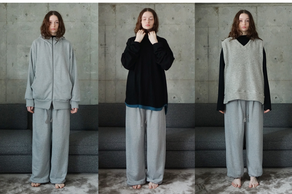 VU ヴウ sweat wide pants [HEATHER GRAY] vum-pt-06