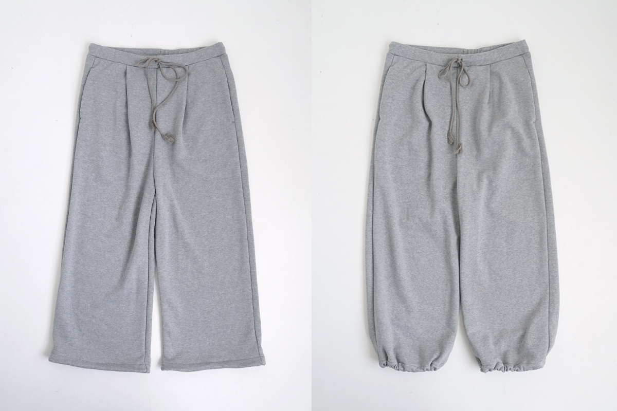 VU ヴウ sweat wide pants [HEATHER GRAY] vum-pt-06