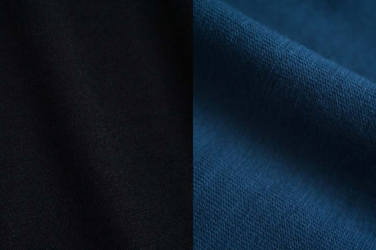 VU ヴウ petite high neck long knit [BLACK×BLUE] vum-kn-02