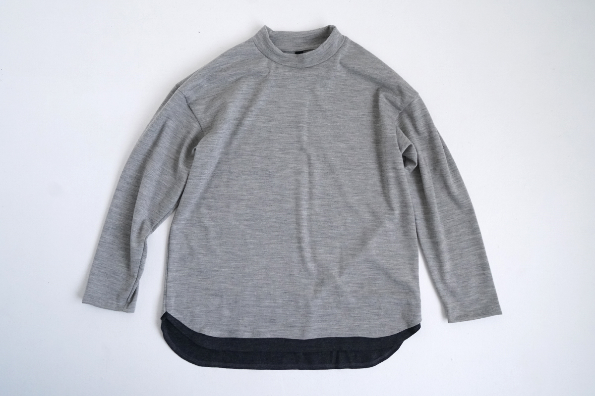 VU ヴウ petite high neck long knit [HEATHER GRAY MIX] vum-kn-02