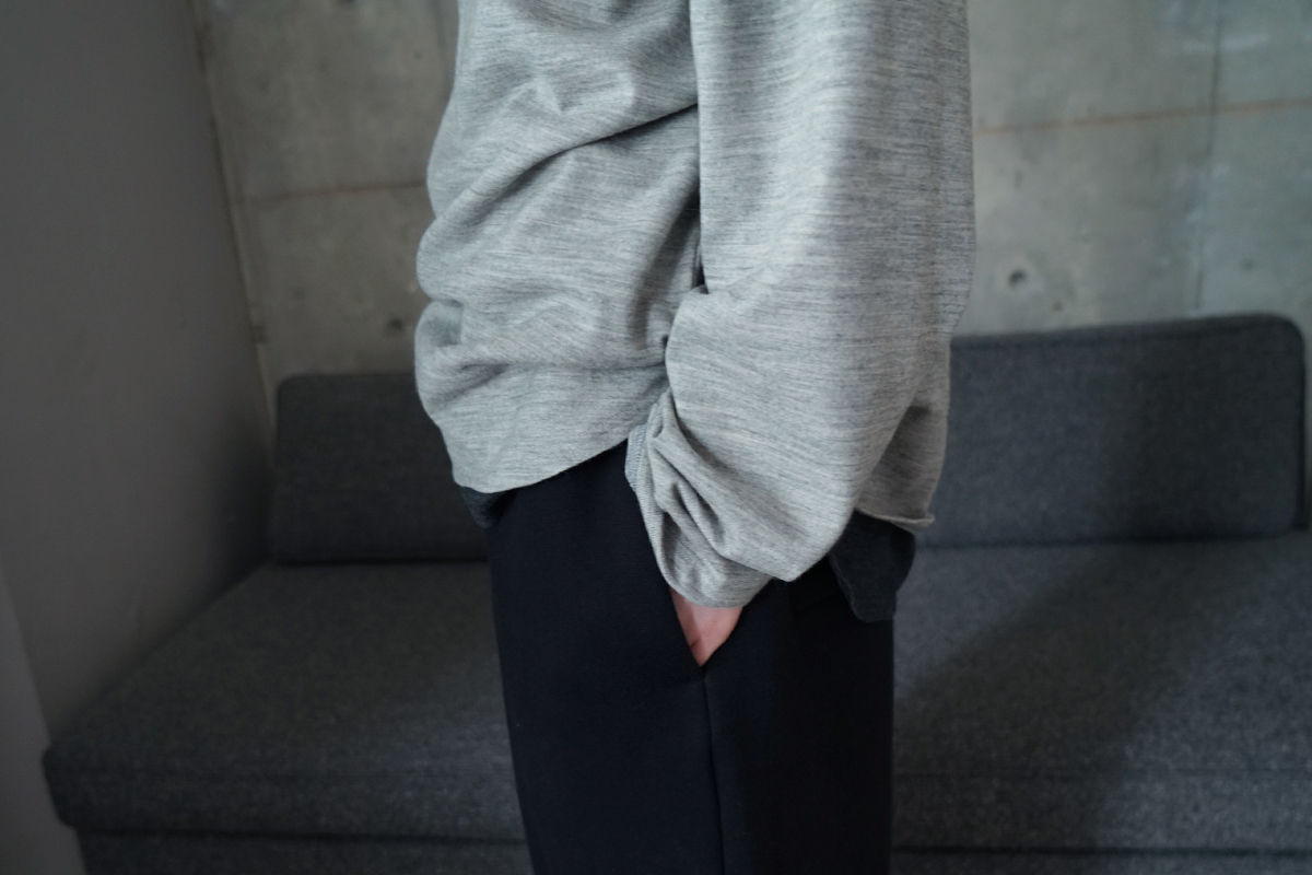 VU ヴウ petite high neck long knit [HEATHER GRAY MIX] vum-kn-02