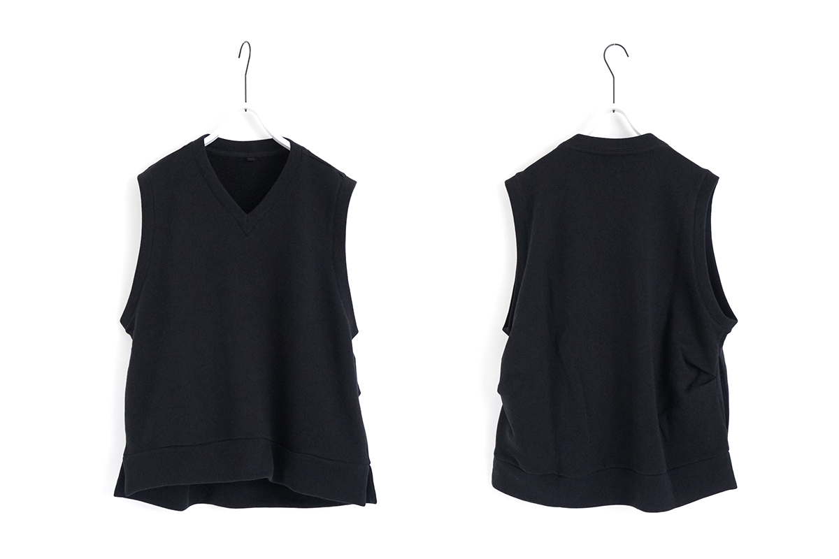 VU ヴウ v vest cottonwool [BLACK] vum-kn01
