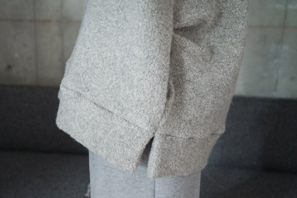 VU ヴウ boa v vest [LIGHT HEATHER GRAY] vum-kn01