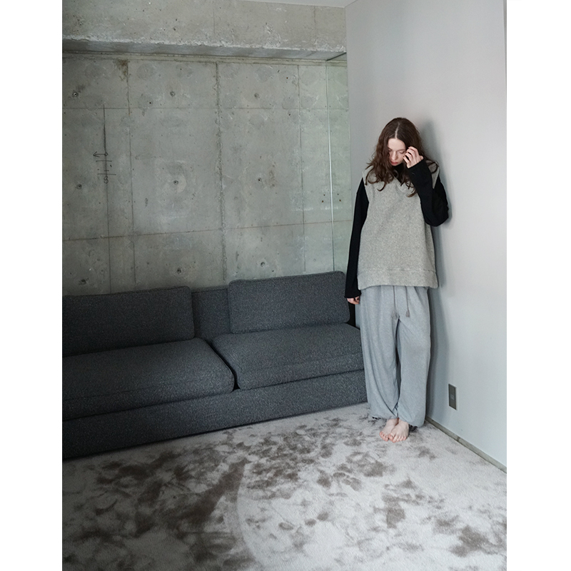VU ヴウ boa v vest [LIGHT HEATHER GRAY] vum-kn01
