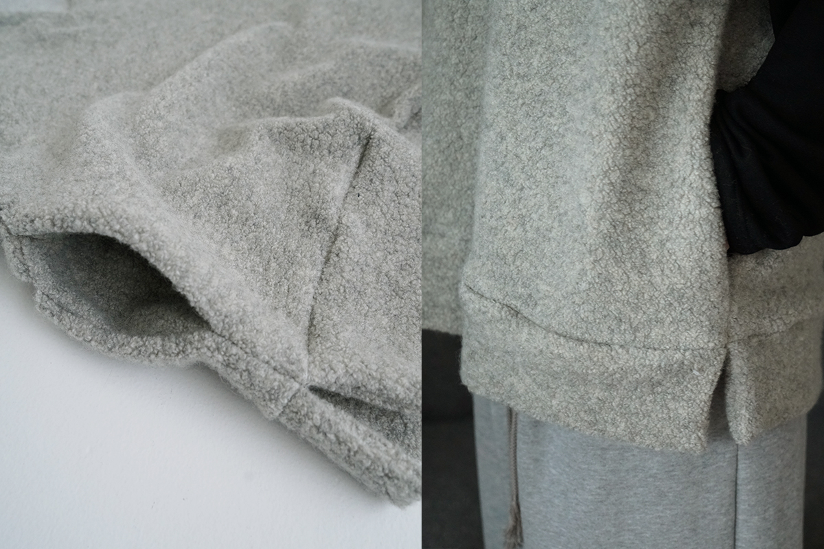 VU ヴウ boa v vest [LIGHT HEATHER GRAY] vum-kn01