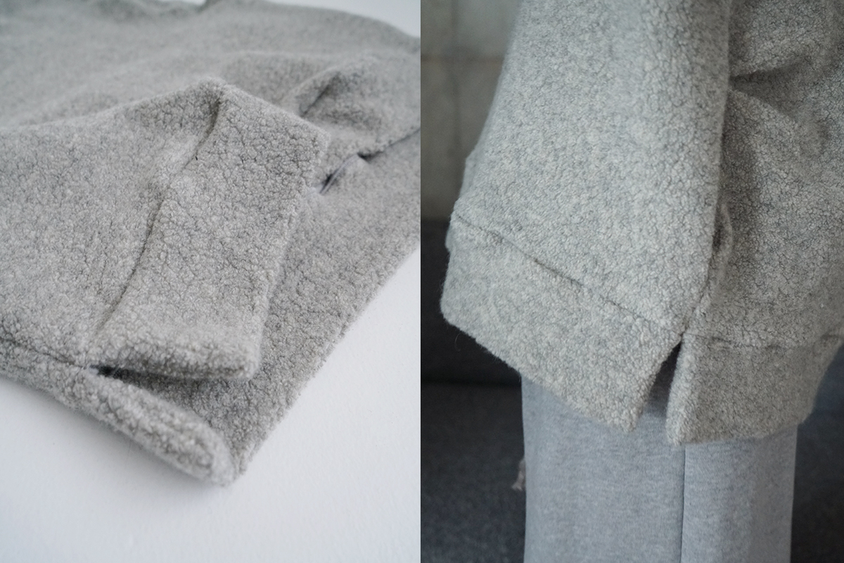 VU ヴウ boa v vest [LIGHT HEATHER GRAY] vum-kn01