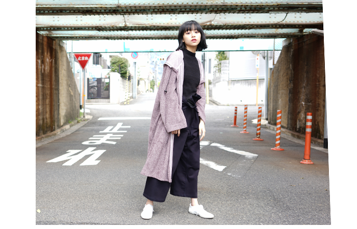 hatra ハトラ GOWN COAT[PURPLE]_