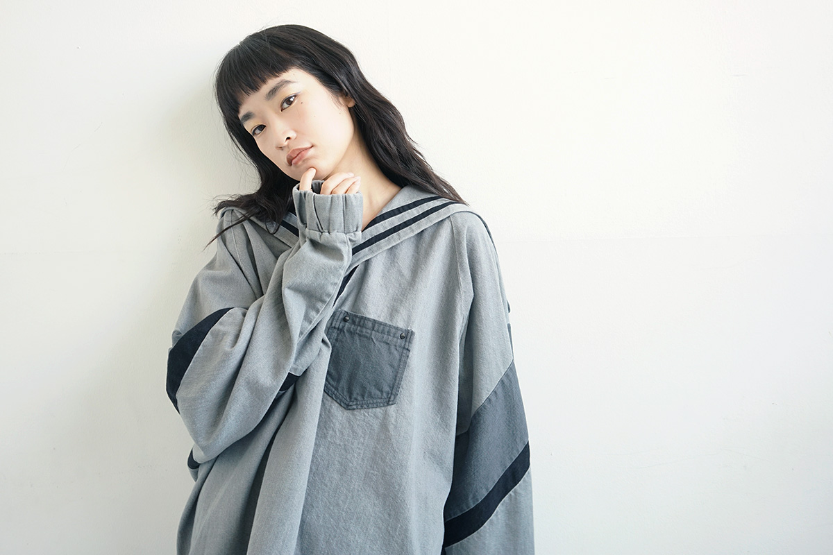 BALMUNG バルムング19AW T-22 デニムセーラー[灰] | Palm maison store