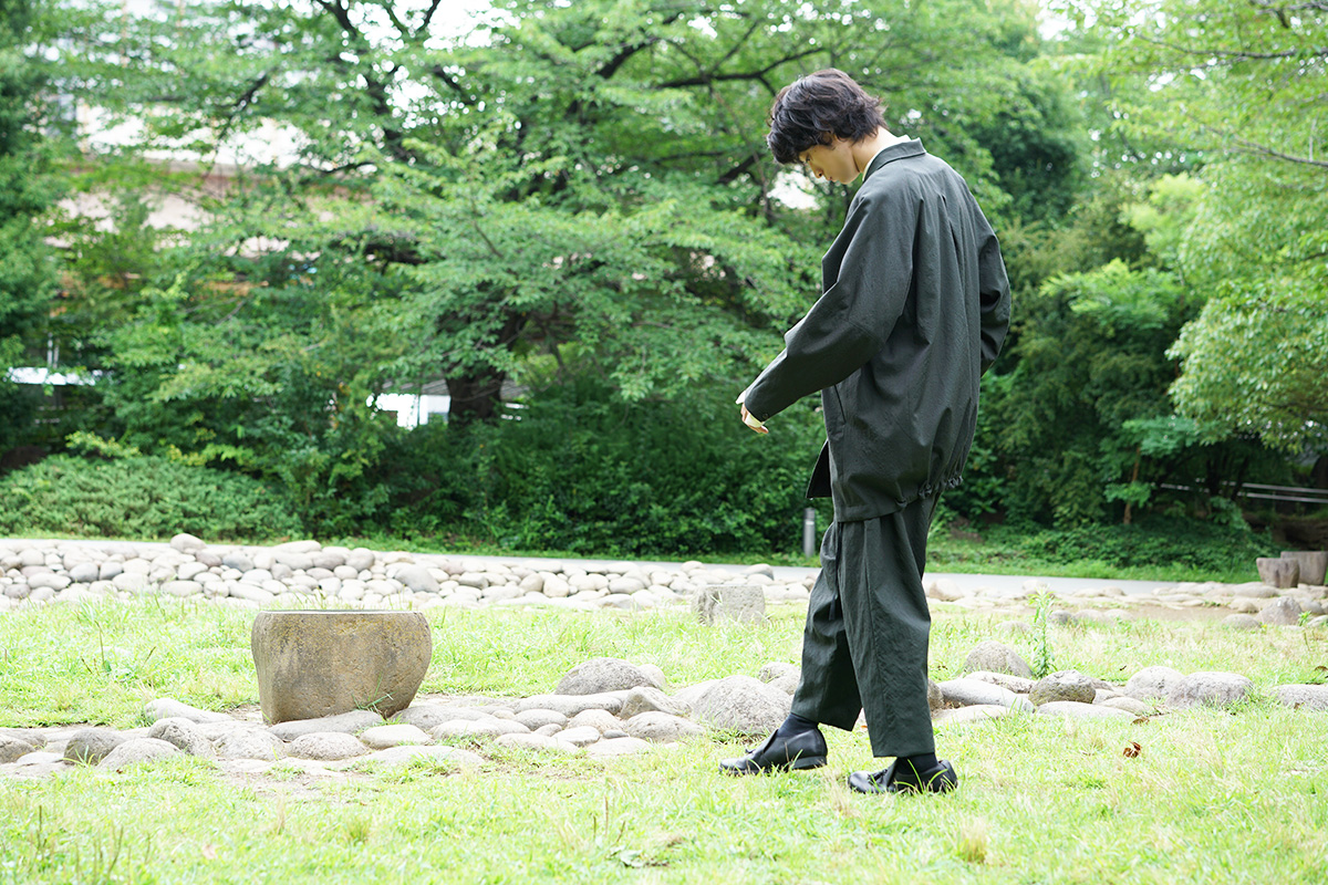 YANTOR Wash Wool Fall Jacket[Y194JK05/GREEN]