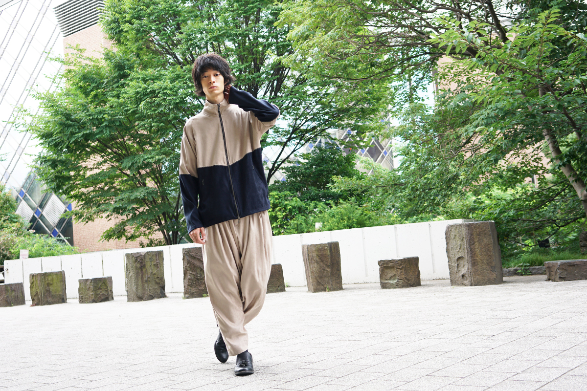 YANTOR Suede Track Suit[Y194JS01/BEIGE×NAVY]