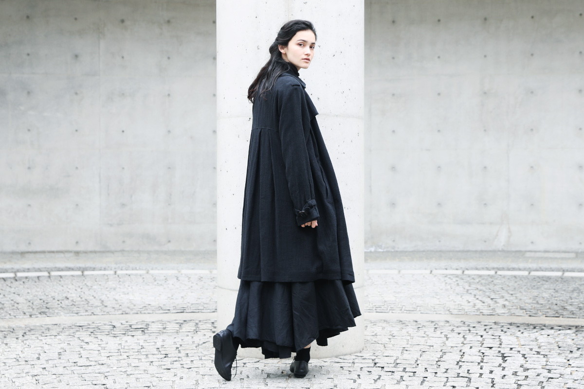 suzuki takayuki スズキタカユキ trenth coat[A201-23/black]
