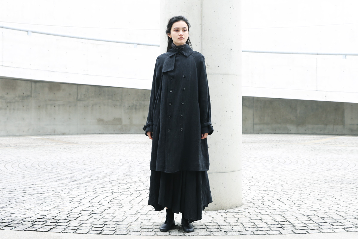 suzuki takayukiスズキタカユキtrenth coat[A201-23/black] | Palm