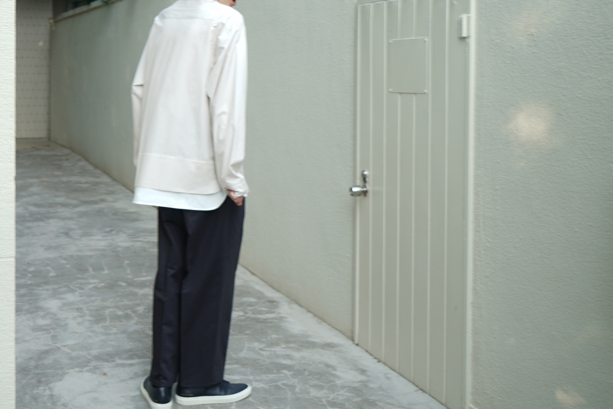 VU / ヴウ layered basic shirt  [OFF BEIGE×OFF WHITE］vu-sht-009