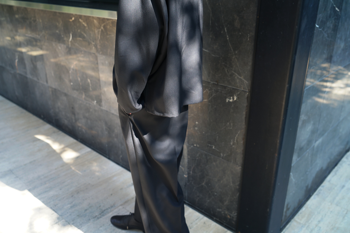 VU / ヴウ open collar over shirt [BLACK］vu-sht-010