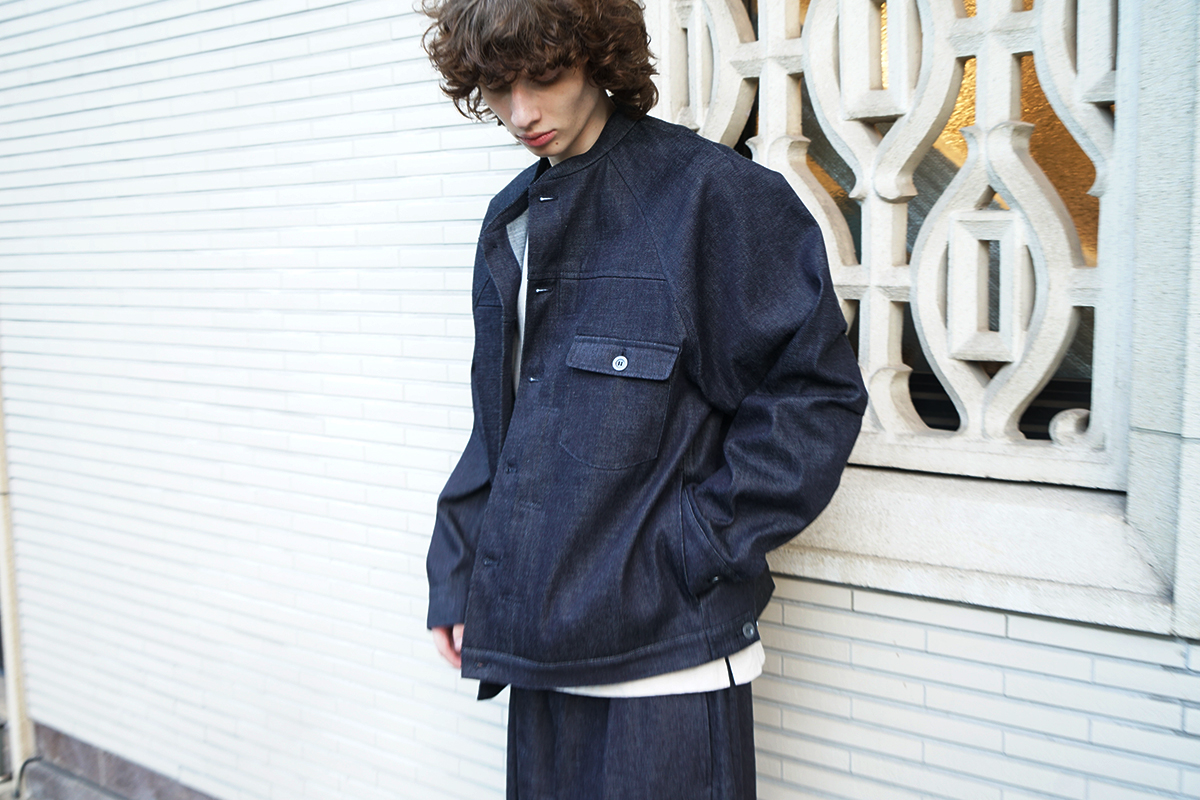 VU / ヴウ denim stand collar work jakect [DEEP BLUE] vu-blu-008