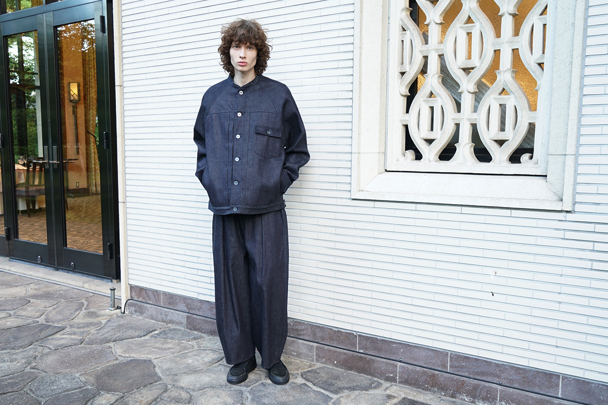 VU / ヴウ denim stand collar work jakect [DEEP BLUE] vu-blu-008