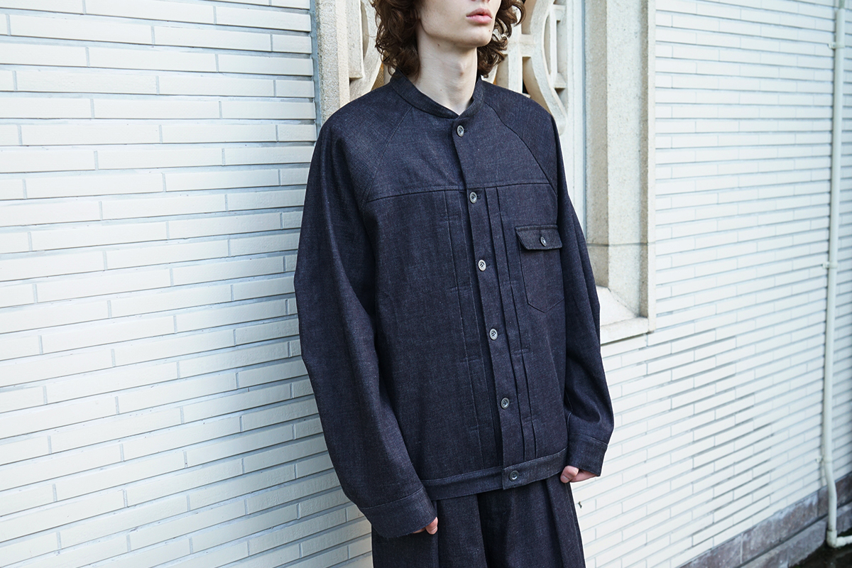 VU / ヴウ denim stand collar work jakect [DEEP BLUE] vu-blu-008