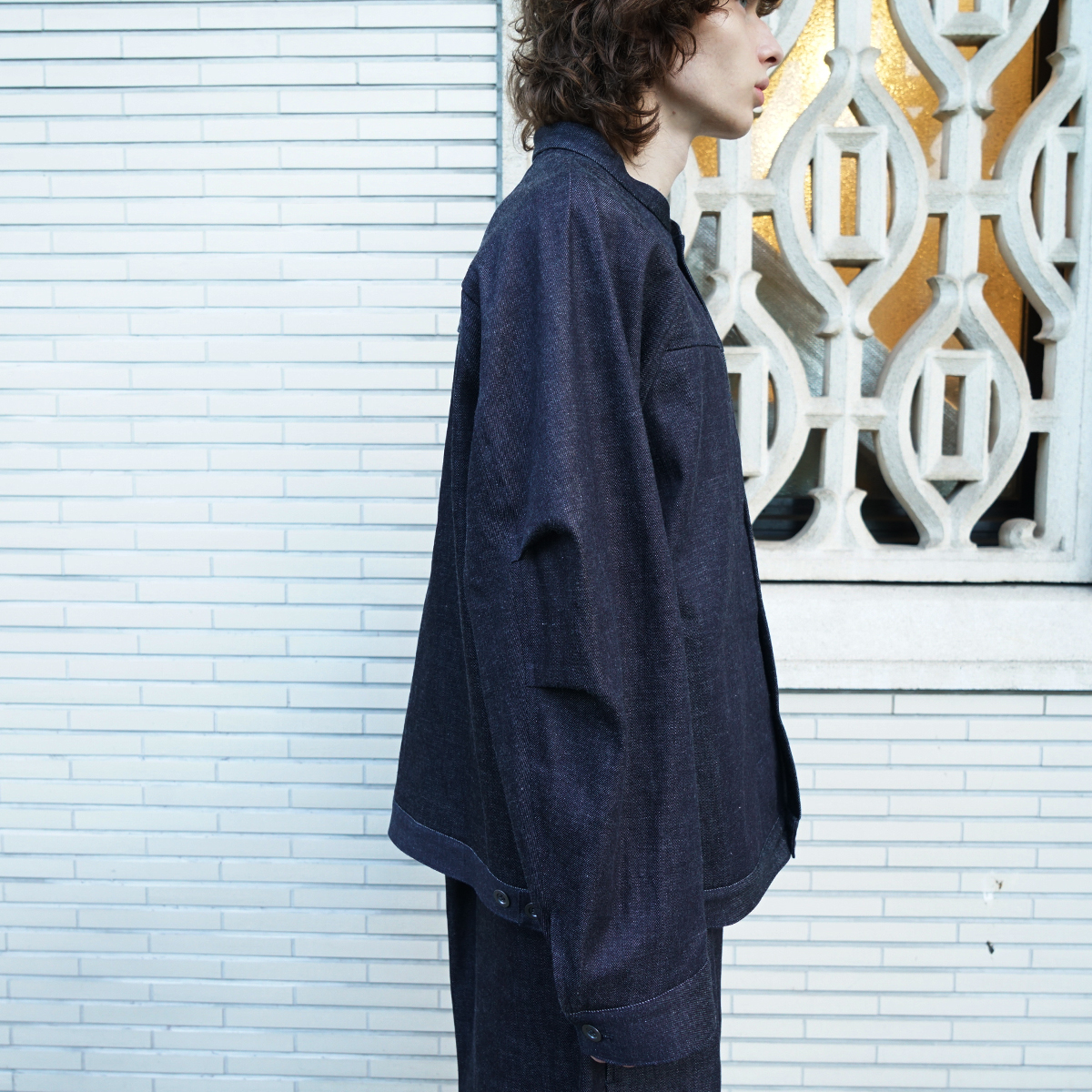 VU / ヴウ denim stand collar work jakect [DEEP BLUE] vu-blu-008