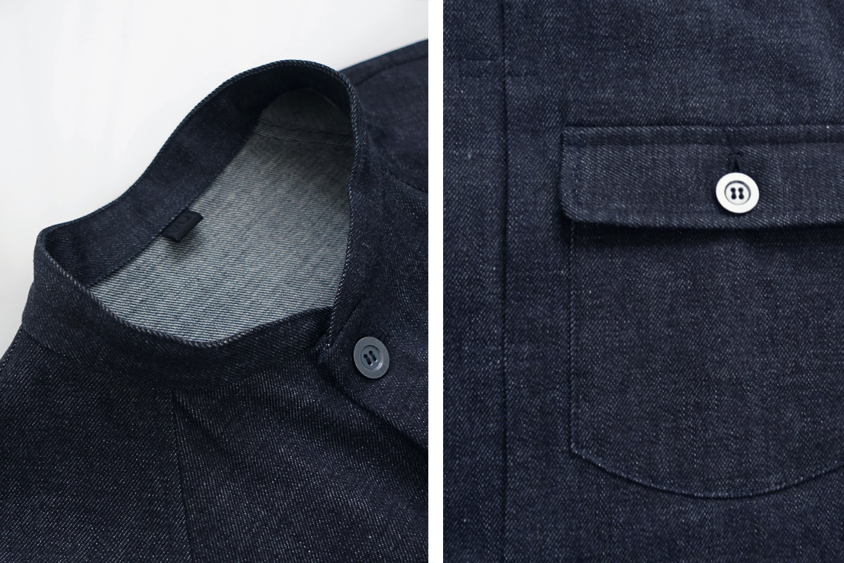 VU / ヴウ denim stand collar work jakect [DEEP BLUE] vu-blu-008