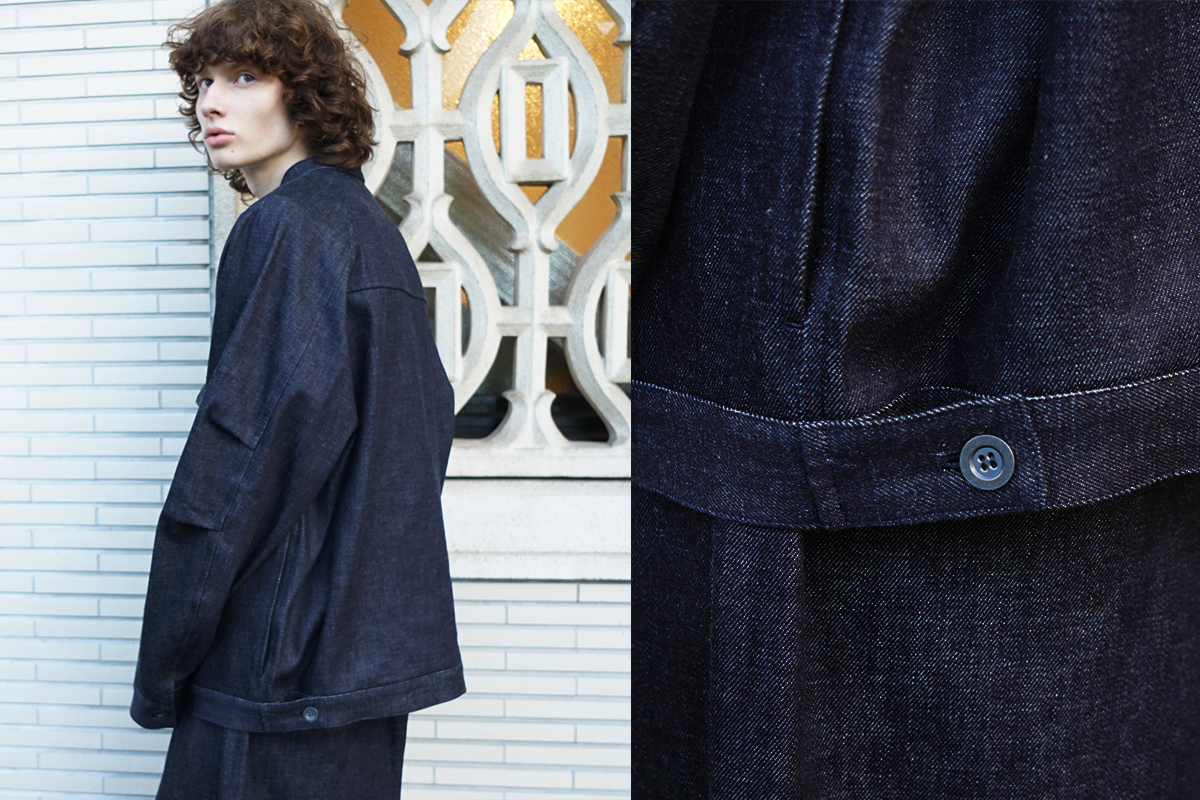 VU / ヴウ denim stand collar work jakect [DEEP BLUE] vu-blu-008