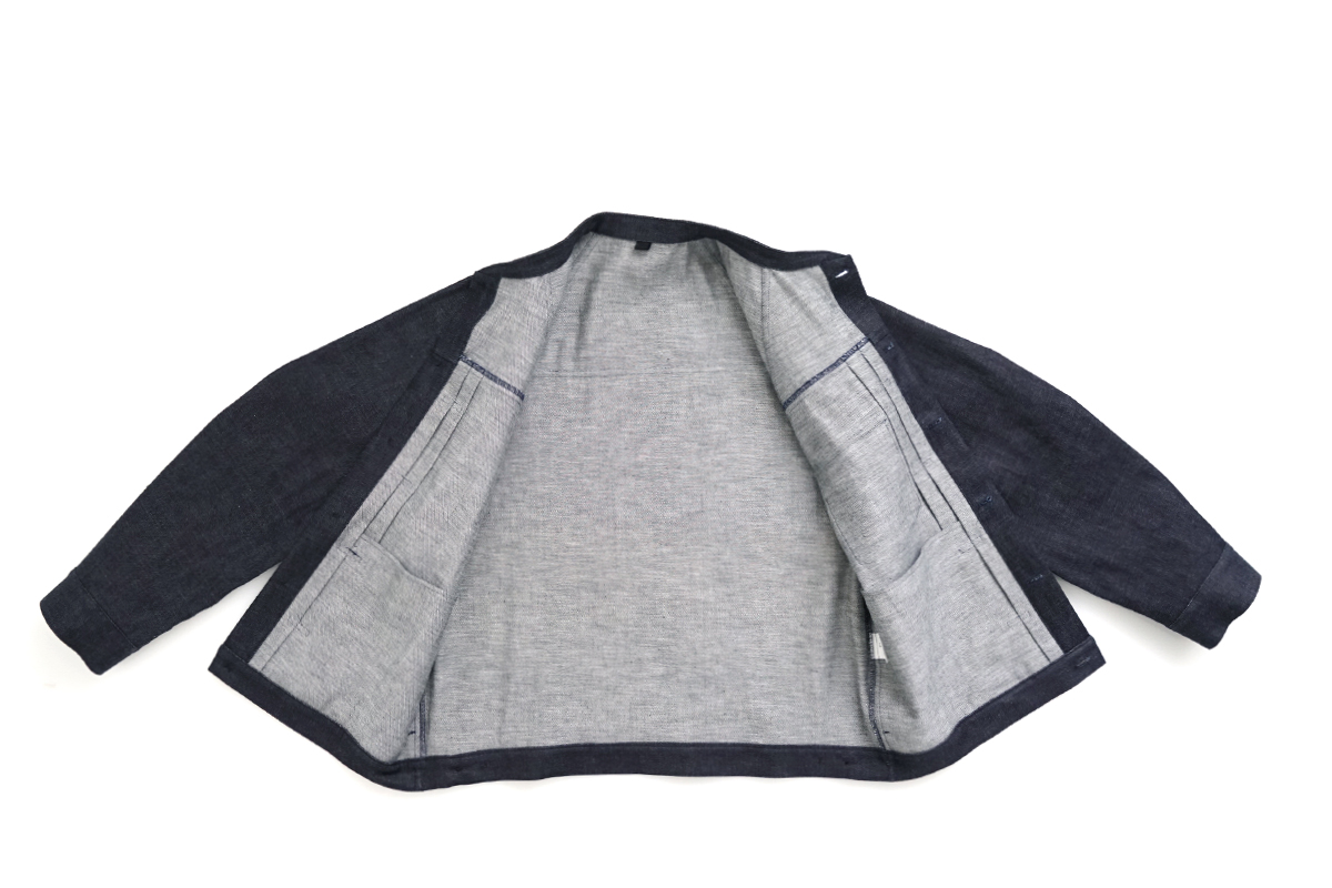 VU / ヴウ denim stand collar work jakect [DEEP BLUE] vu-blu-008