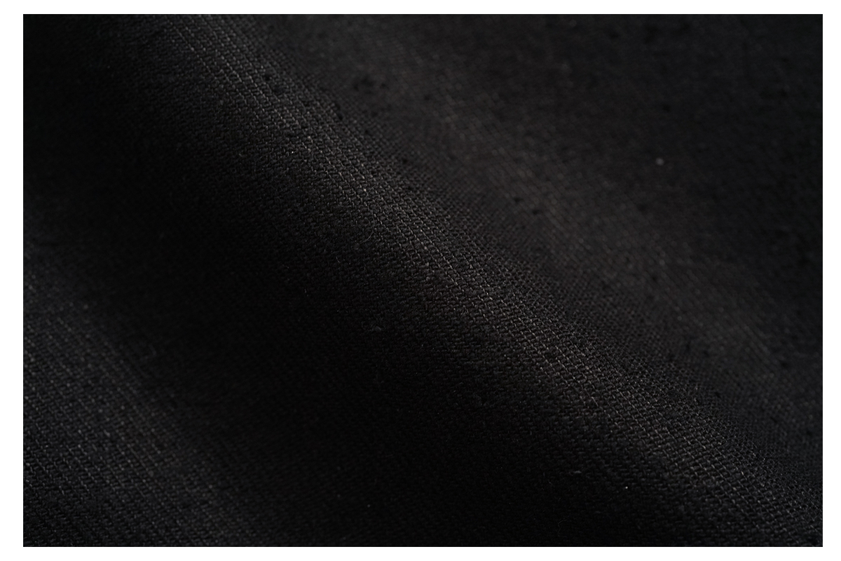 VU / ヴウ stand collar work jakect silk linen [BLACK] vu-blu-008