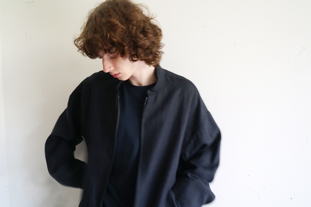VU / ヴウ zip stand collar blouson linen [NAVY] vu-blu-009