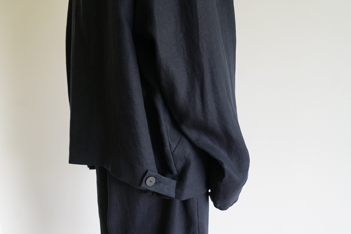 VU / ヴウ zip stand collar blouson linen [NAVY] vu-blu-009