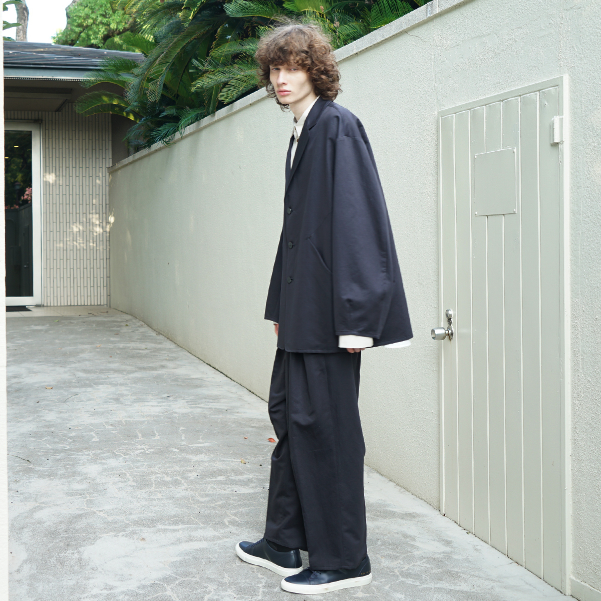VU / ヴウ 3 button Jacket cotton silk linen [NAVY] vu-jkt-008