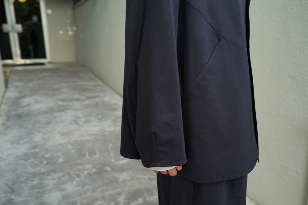VU / ヴウ 3 button Jacket cotton silk linen [NAVY] vu-jkt-008