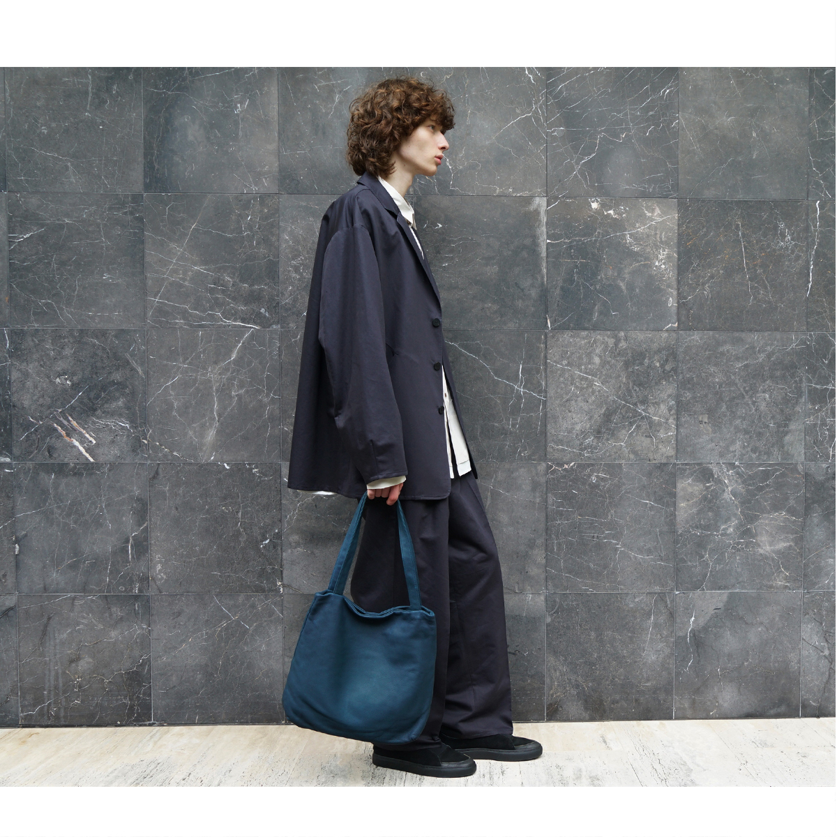 VU / ヴウ 3 button Jacket cotton silk linen [NAVY] vu-jkt-008