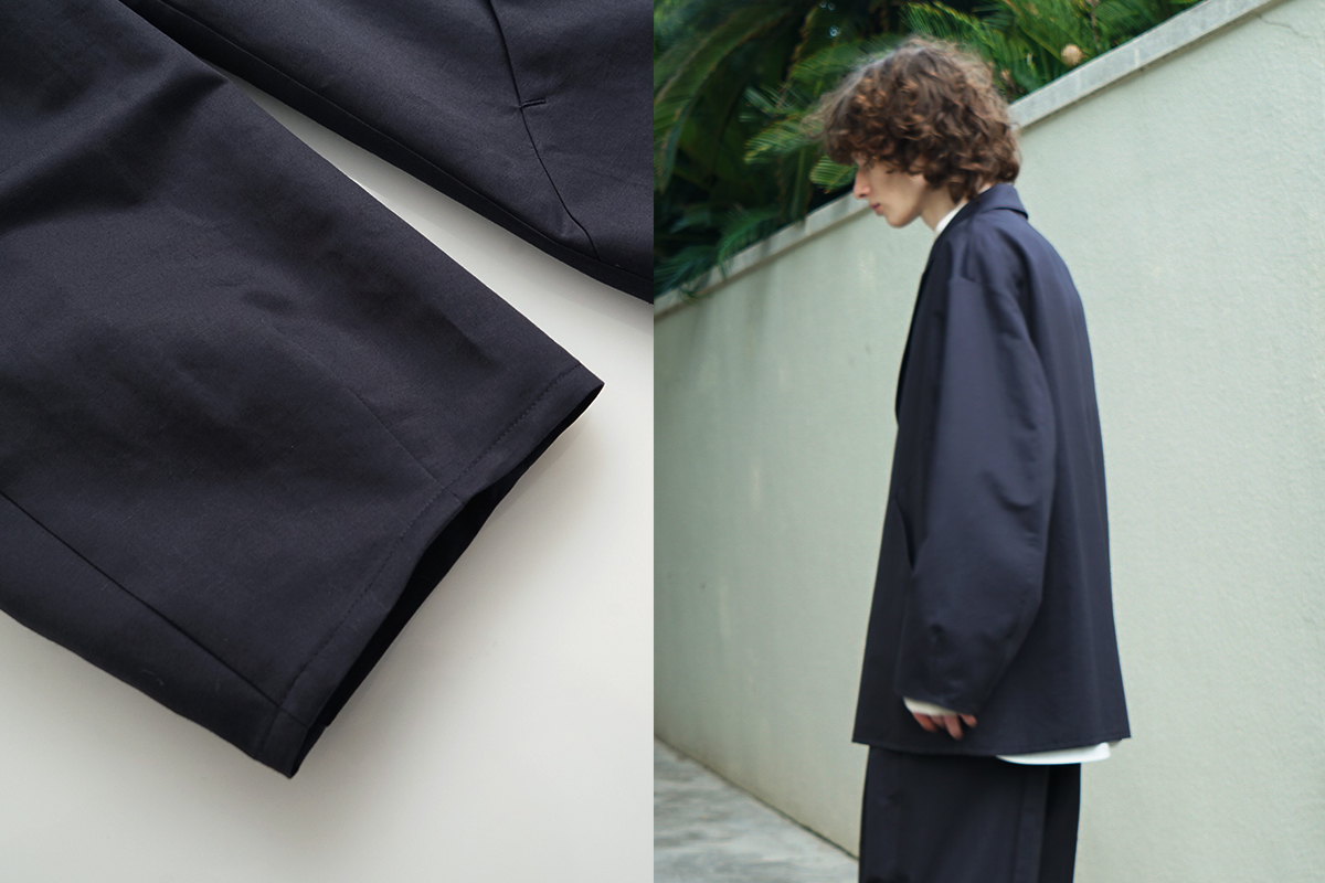 VU / ヴウ 3 button Jacket cotton silk linen [NAVY] vu-jkt-008