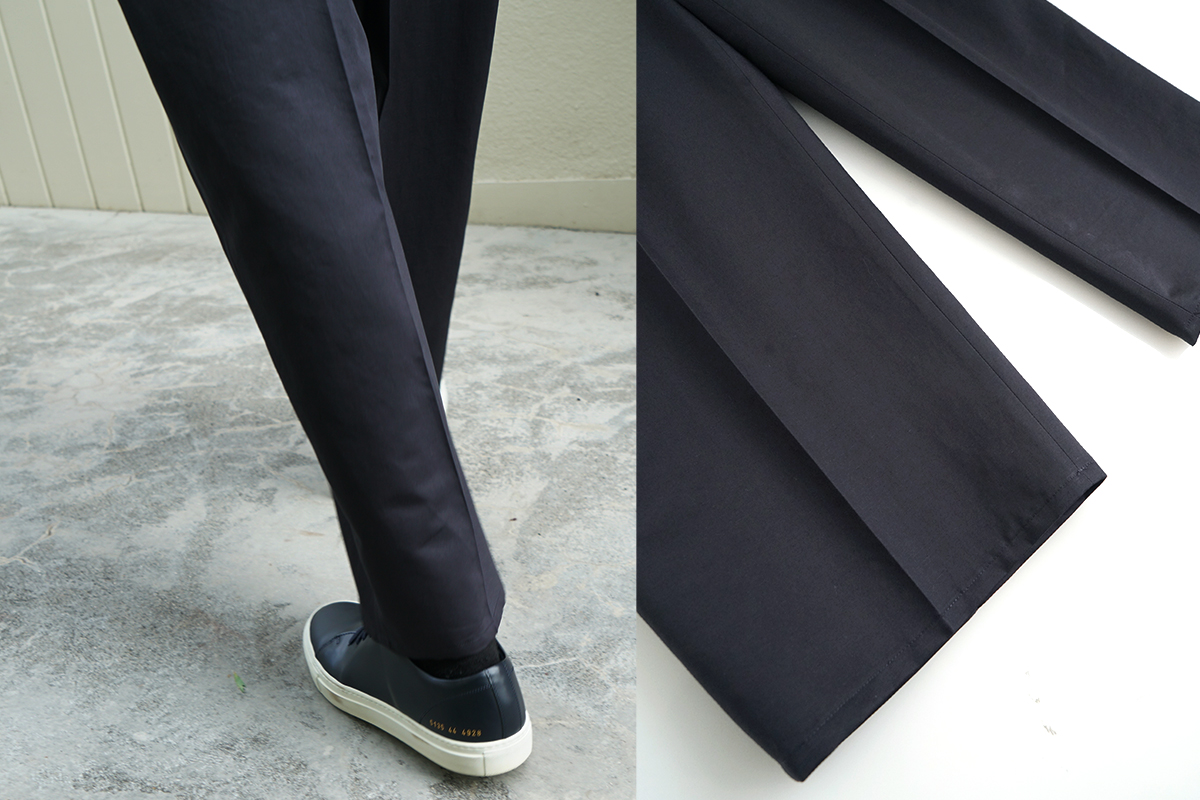 VU / ヴウ tailar pants cotton silk linen [NAVY]  vu-pnt-013