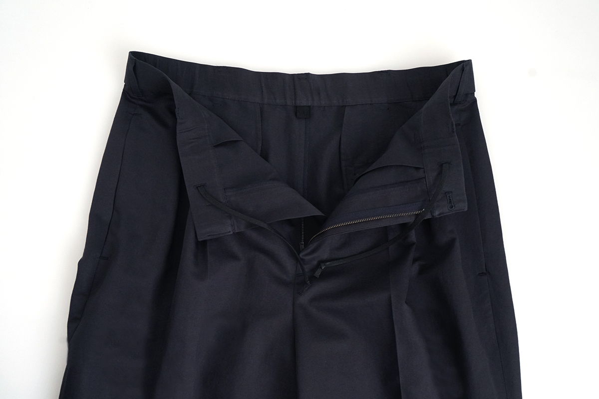 VU / ヴウ tailar pants cotton silk linen [NAVY]  vu-pnt-013