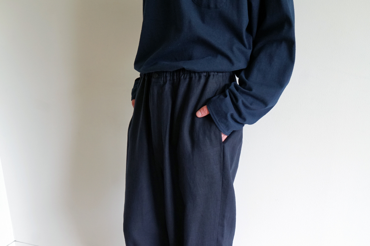 VU / ヴウ easy pants linen [NAVY] vu-pnt-011