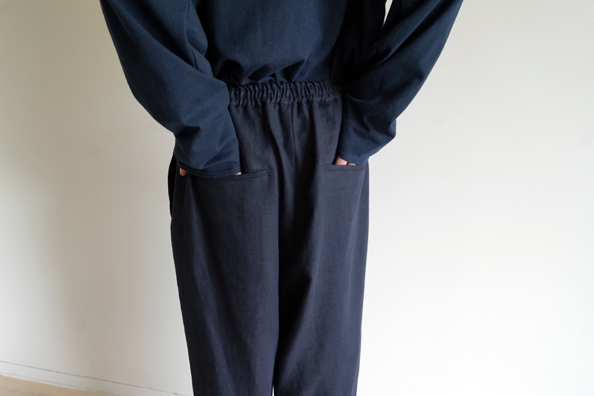 VU / ヴウ easy pants linen [NAVY] vu-pnt-011