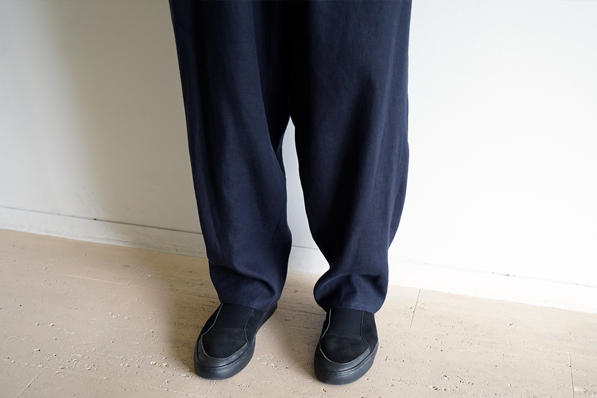 VU / ヴウ easy pants linen [NAVY] vu-pnt-011