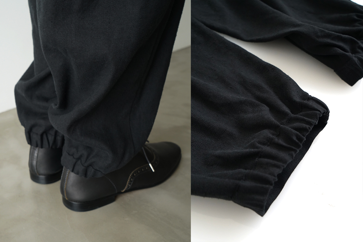 VU / ヴウ easy tapered pants silk linen [BLACK] vu-pnt-008