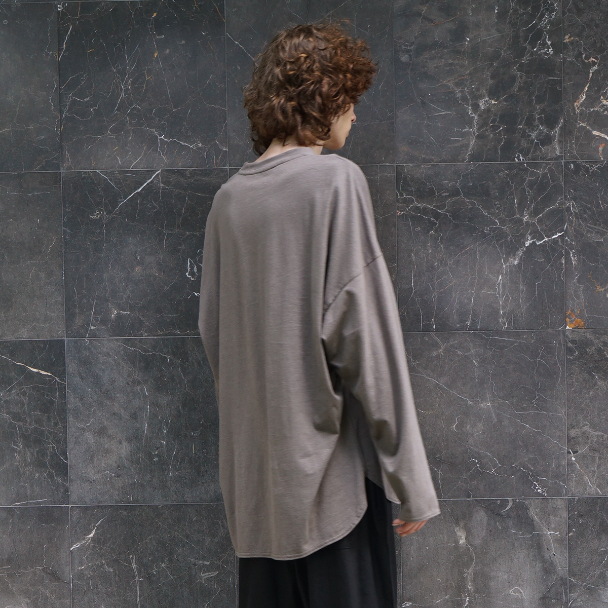 VU / ヴウ basic long t-shirt hemp cotton [CHARCOAL］vu-cut-013