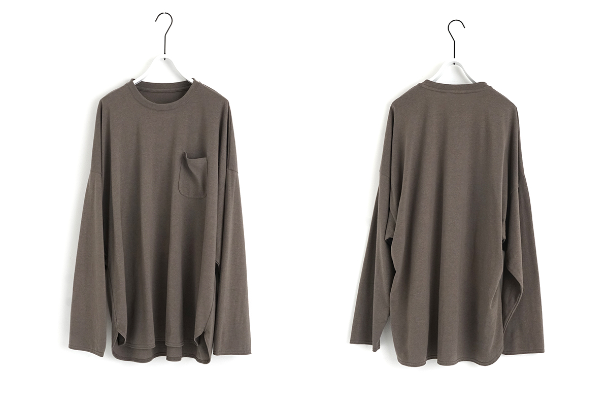 VU / ヴウ basic long t-shirt hemp cotton [CHARCOAL］vu-cut-013