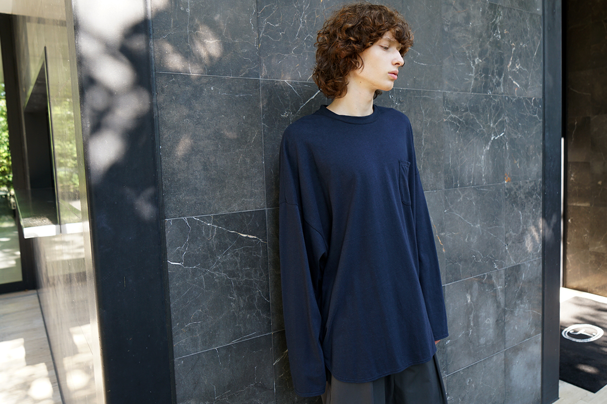 VU / ヴウ basic long t-shirt hemp cotton [CHARCOAL］vu-cut-013