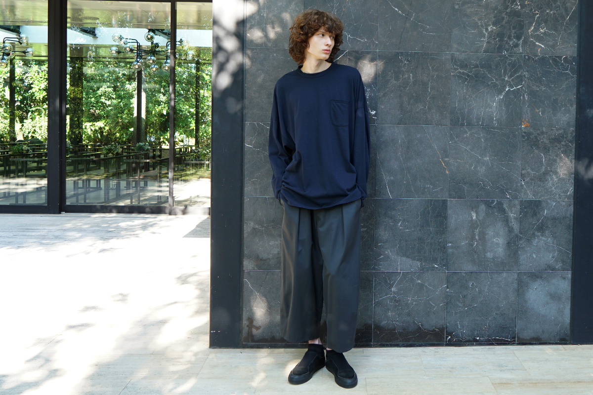 VU / ヴウ basic long t-shirt hemp cotton [CHARCOAL］vu-cut-013