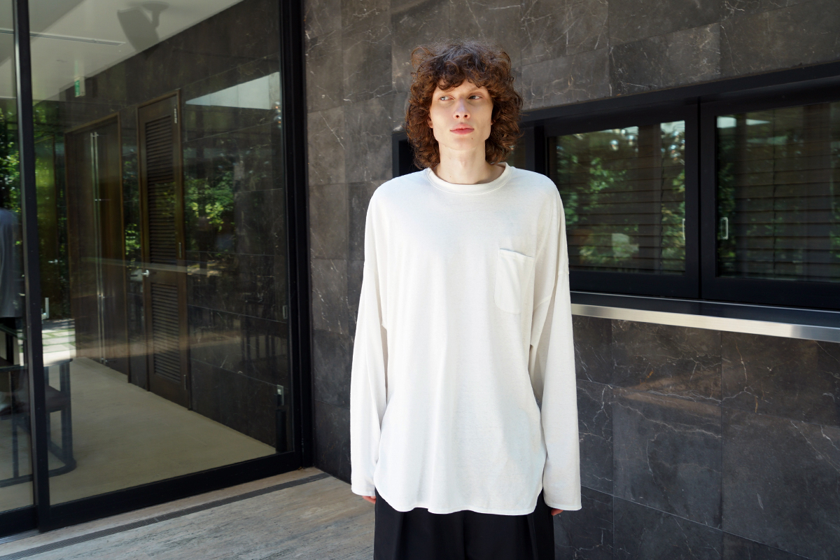 VU / ヴウ basic long t-shirt hemp cotton [OFF WHITE］vu-cut-013