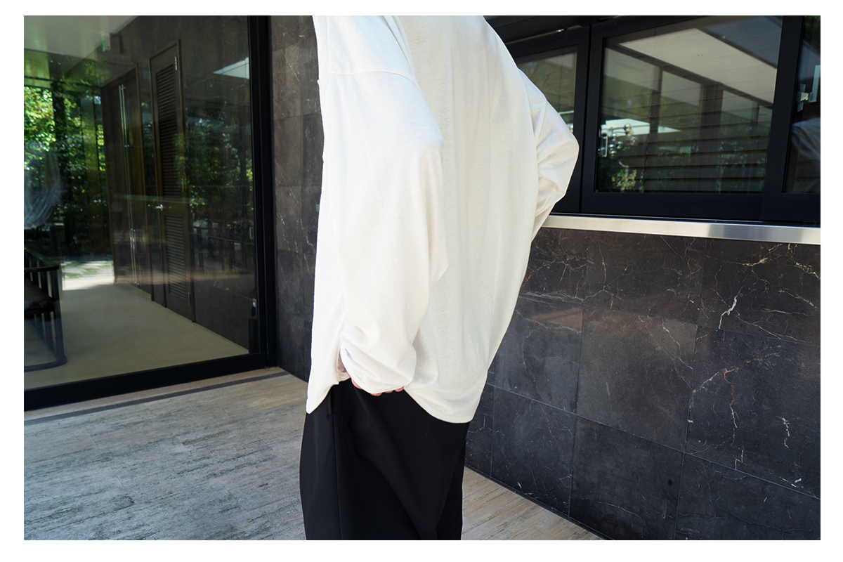 VU / ヴウ basic long t-shirt hemp cotton [OFF WHITE］vu-cut-013