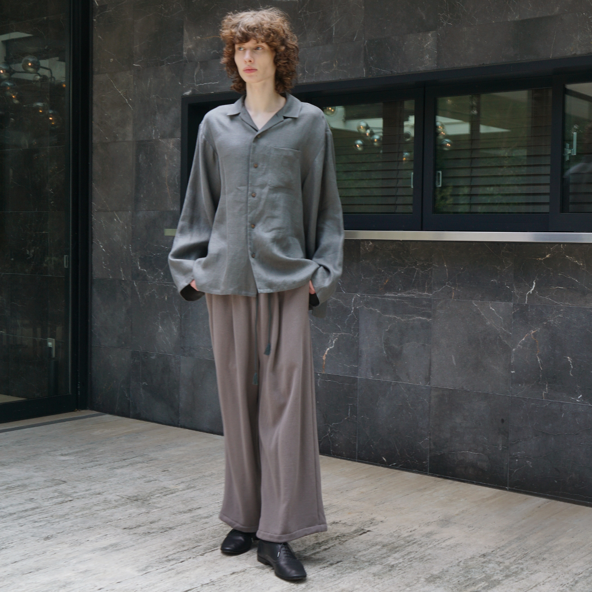 VU / ヴウ sweat wide pants [CHARCOAL] vum-pt-06